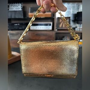 Michael Kors Collection Gold Detachable Strap Handbag